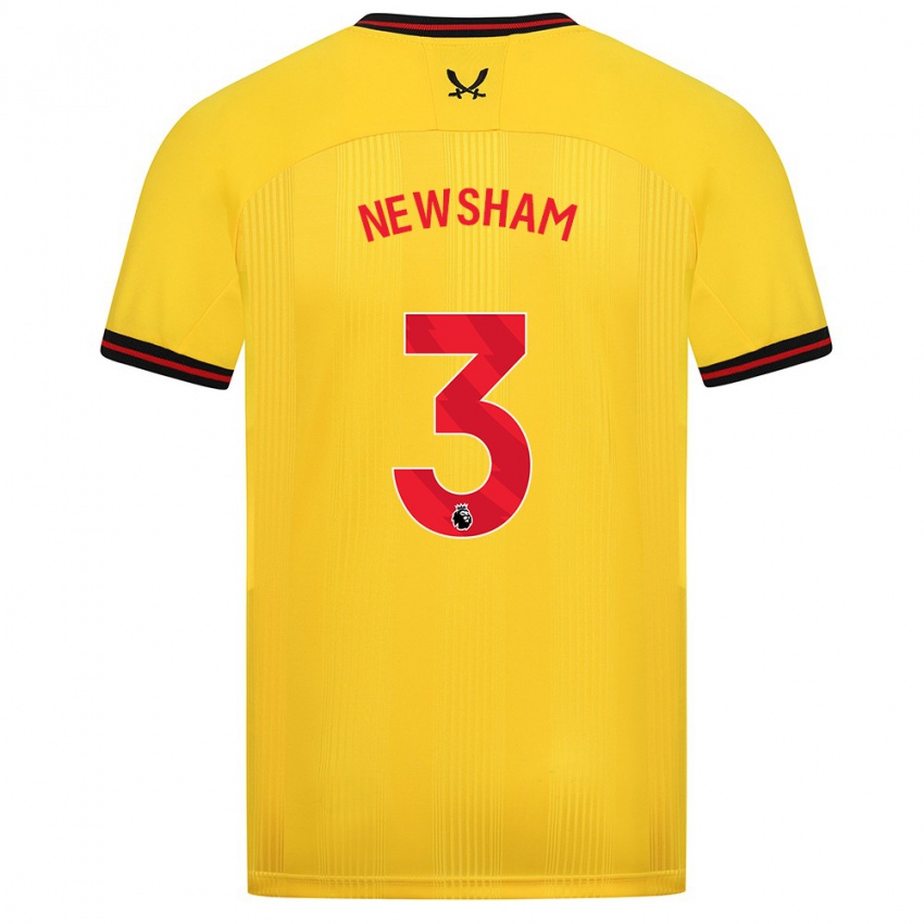 Criança Camisola Charlotte Newsham #3 Amarelo Alternativa 2023/24 Camisa Brasil