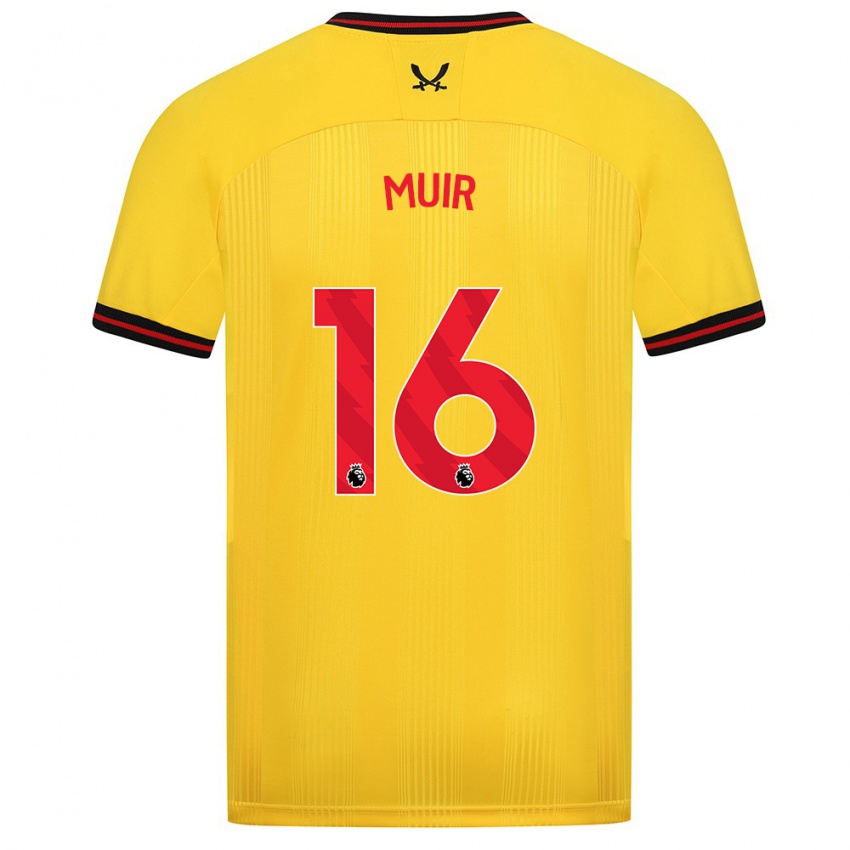 Criança Camisola Chene Muir #16 Amarelo Alternativa 2023/24 Camisa Brasil