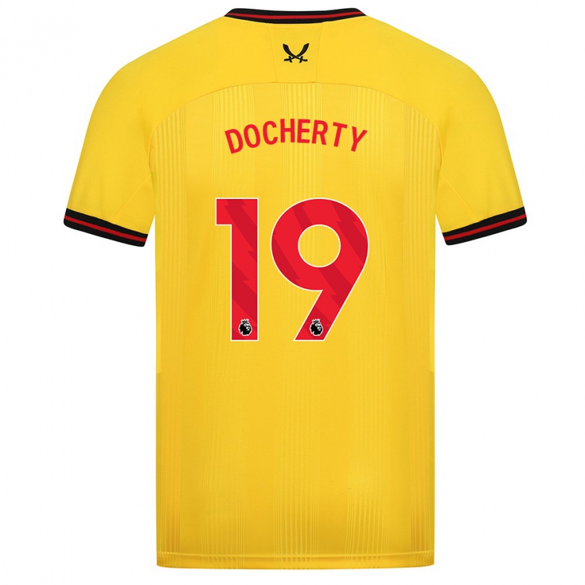 Criança Camisola Charley Docherty #19 Amarelo Alternativa 2023/24 Camisa Brasil