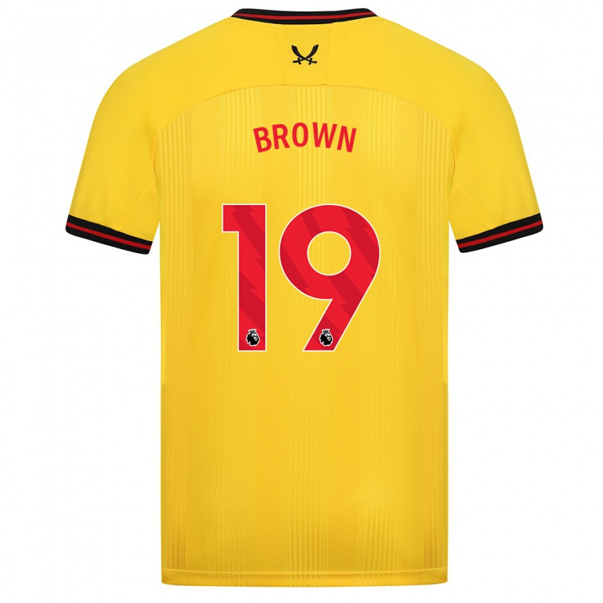 Criança Camisola Alanta Brown #19 Amarelo Alternativa 2023/24 Camisa Brasil