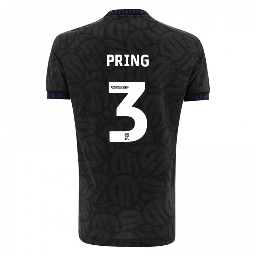 Criança Camisola Cameron Pring #3 Preto Alternativa 2023/24 Camisa Brasil