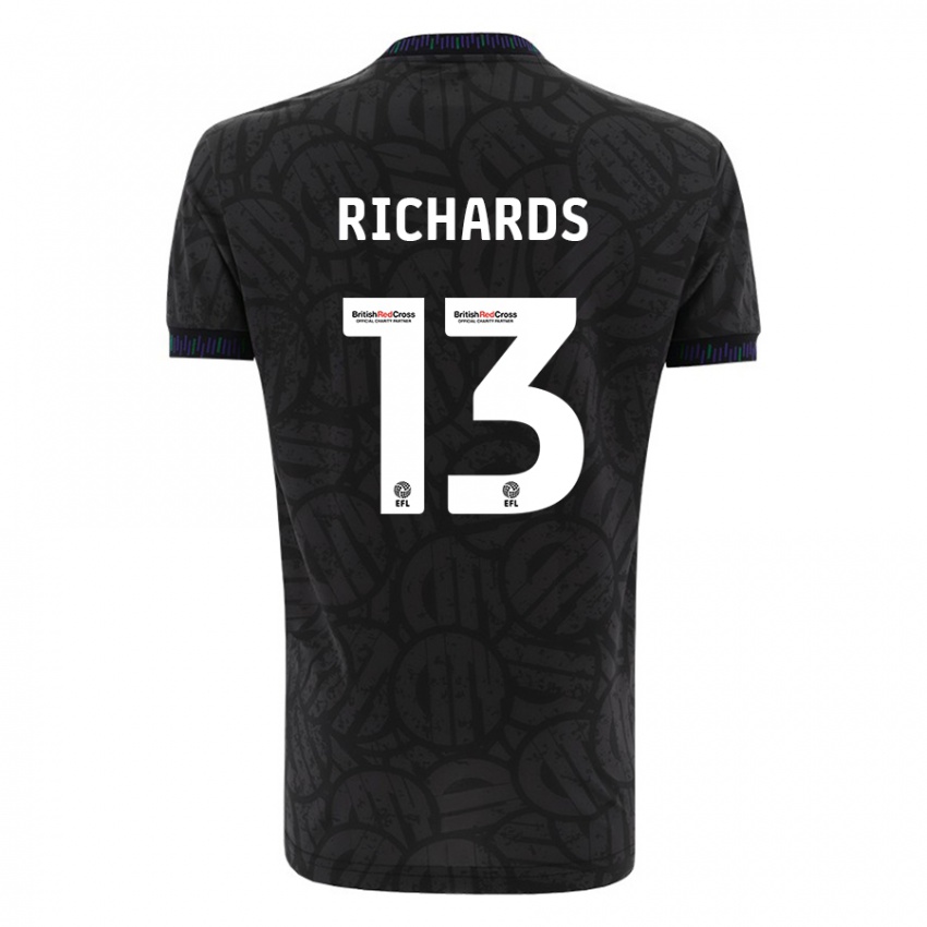 Criança Camisola Harvey Wiles-Richards #13 Preto Alternativa 2023/24 Camisa Brasil