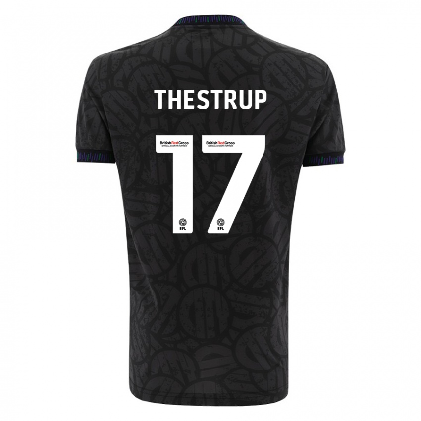 Criança Camisola Amalie Thestrup #17 Preto Alternativa 2023/24 Camisa Brasil