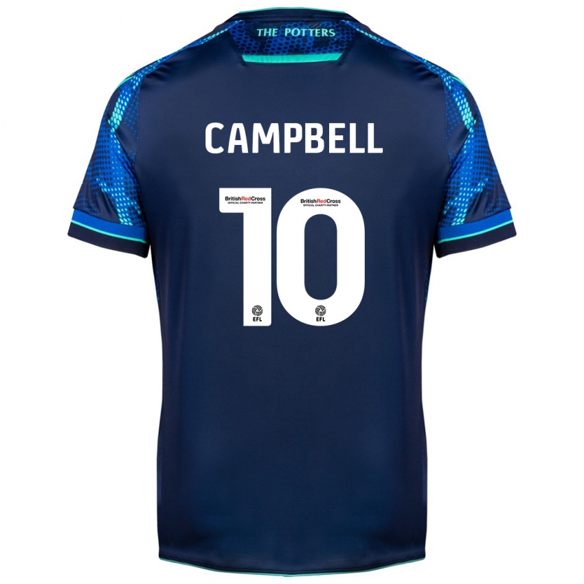 Criança Camisola Tyrese Campbell #10 Marinha Alternativa 2023/24 Camisa Brasil