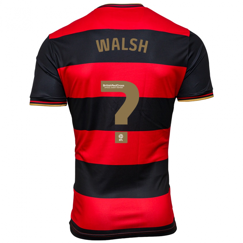 Criança Camisola Joe Walsh #0 Preto Vermelho Alternativa 2023/24 Camisa Brasil