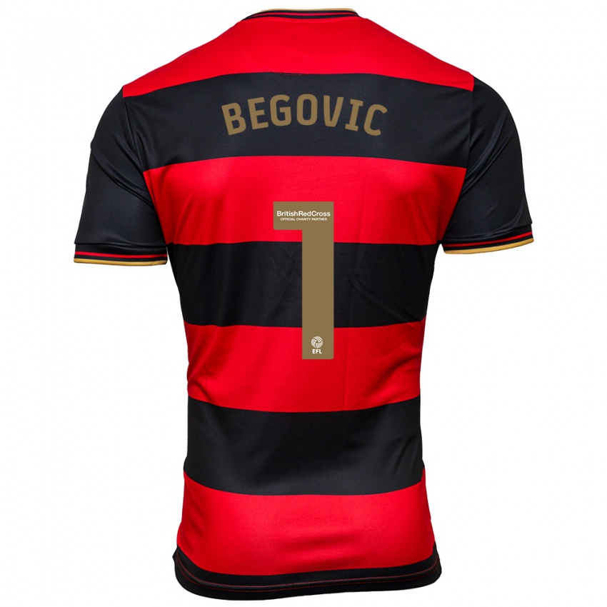 Criança Camisola Asmir Begovic #1 Preto Vermelho Alternativa 2023/24 Camisa Brasil