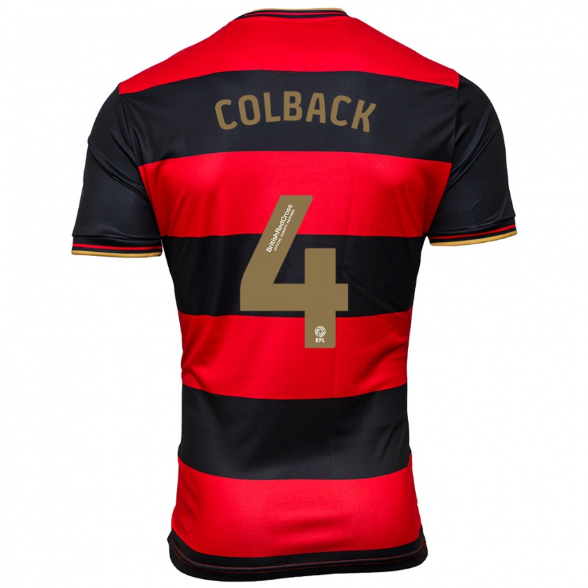 Criança Camisola Jack Colback #4 Preto Vermelho Alternativa 2023/24 Camisa Brasil