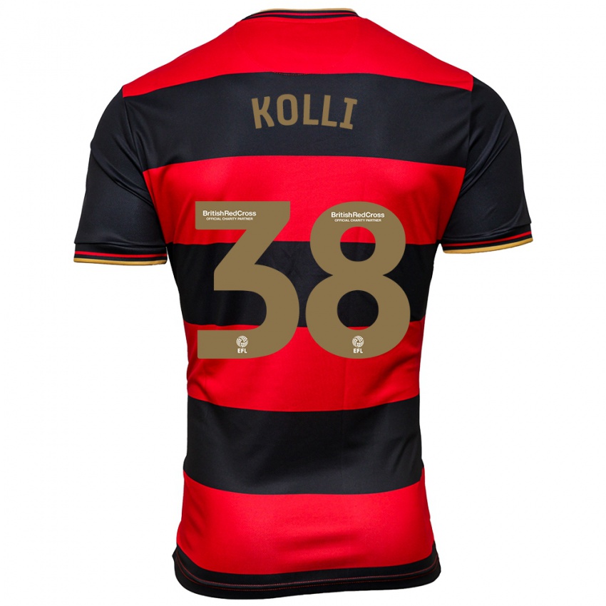 Criança Camisola Rayan Kolli #38 Preto Vermelho Alternativa 2023/24 Camisa Brasil