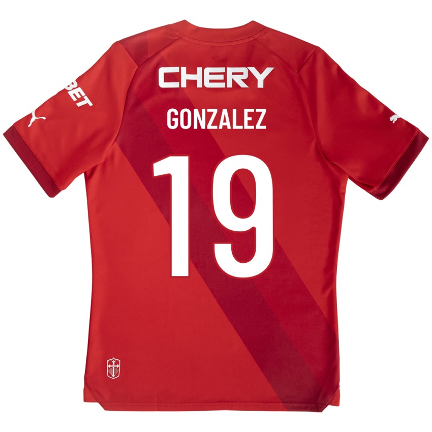Criança Camisola Bryan González #19 Vermelho Alternativa 2023/24 Camisa Brasil