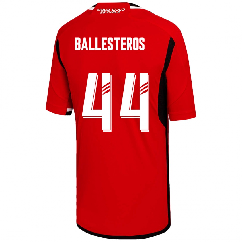 Criança Camisola Martín Ballesteros #44 Vermelho Alternativa 2023/24 Camisa Brasil