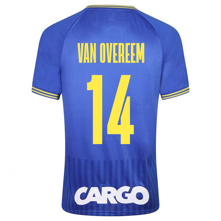 Criança Camisola Joris Van Overeem #14 Azul Alternativa 2023/24 Camisa Brasil