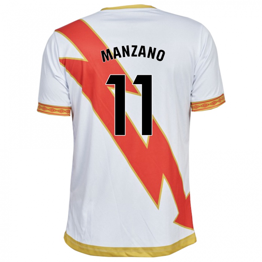 Homem Camisola Sergio Manzano #11 Branco Principal 2023/24 Camisa Brasil