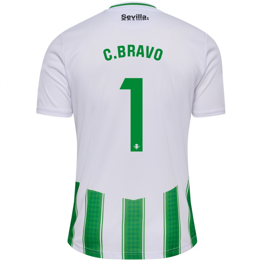 Homem Camisola Claudio Bravo #1 Branco Principal 2023/24 Camisa Brasil