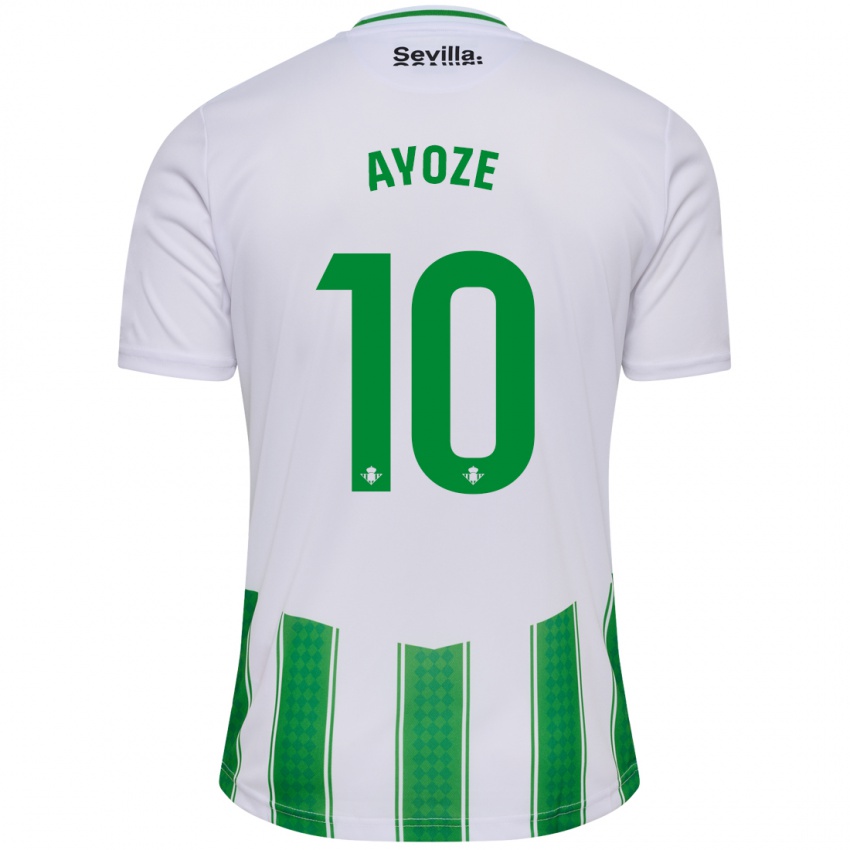 Homem Camisola Ayoze Perez #10 Branco Principal 2023/24 Camisa Brasil