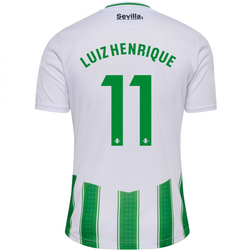 Homem Camisola Luiz Henrique #11 Branco Principal 2023/24 Camisa Brasil