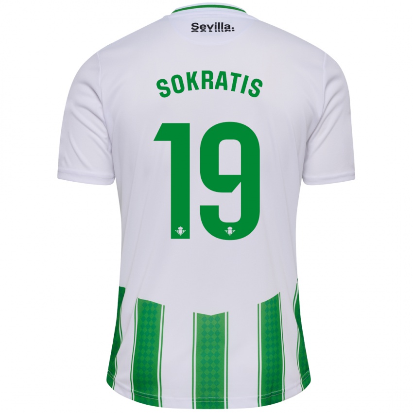 Homem Camisola Sokratis Papastathopoulos #19 Branco Principal 2023/24 Camisa Brasil