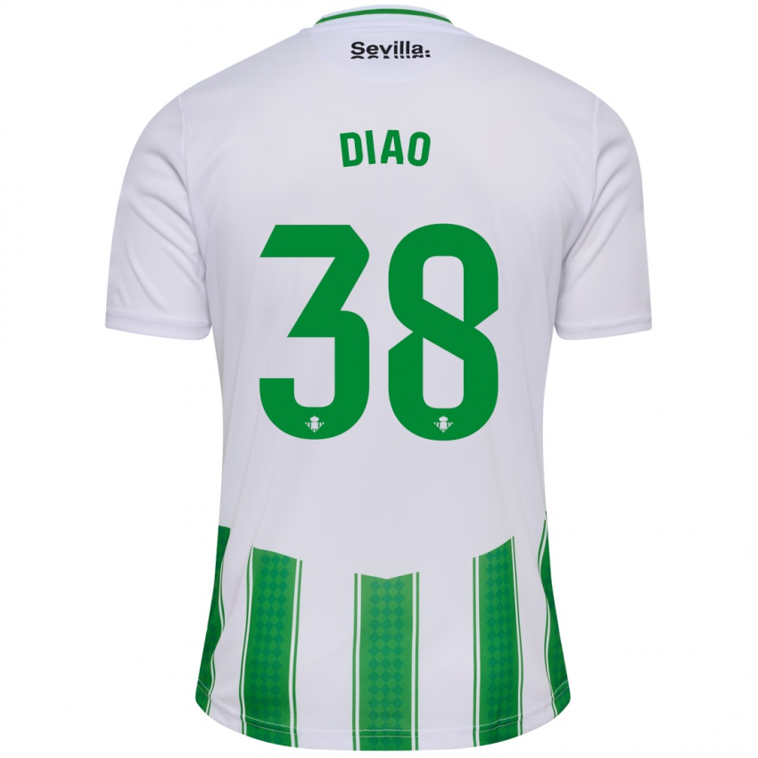 Homem Camisola Assane Diao #38 Branco Principal 2023/24 Camisa Brasil