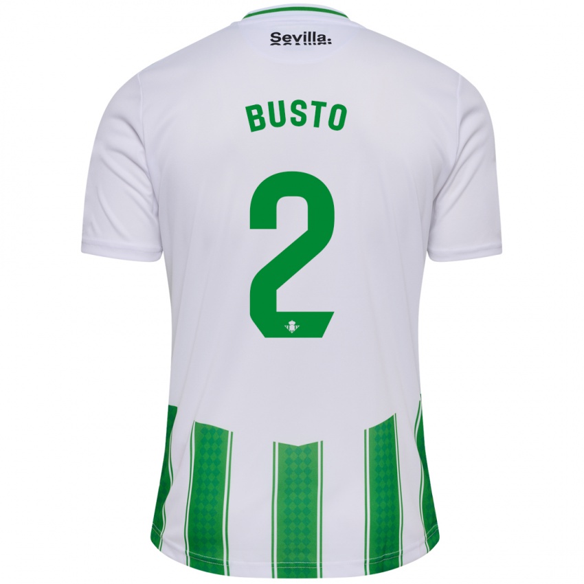 Homem Camisola Pablo Busto #2 Branco Principal 2023/24 Camisa Brasil