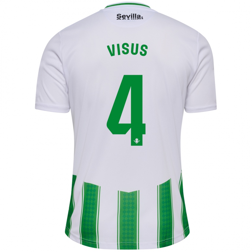 Homem Camisola Ricardo Visus #4 Branco Principal 2023/24 Camisa Brasil