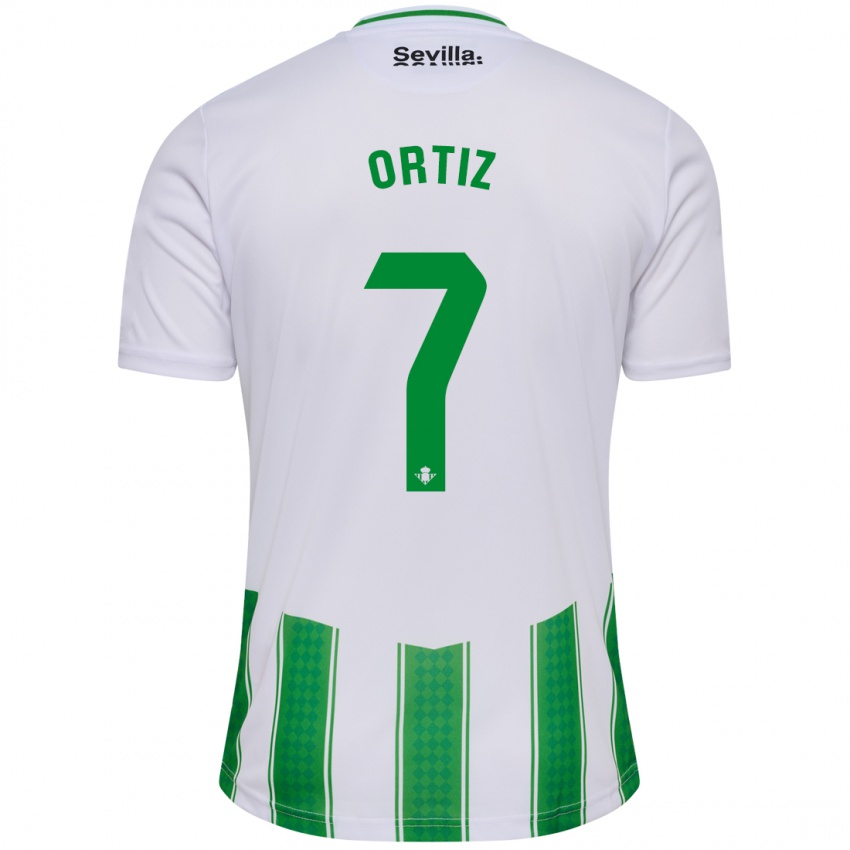 Homem Camisola Ángel Ortiz #7 Branco Principal 2023/24 Camisa Brasil