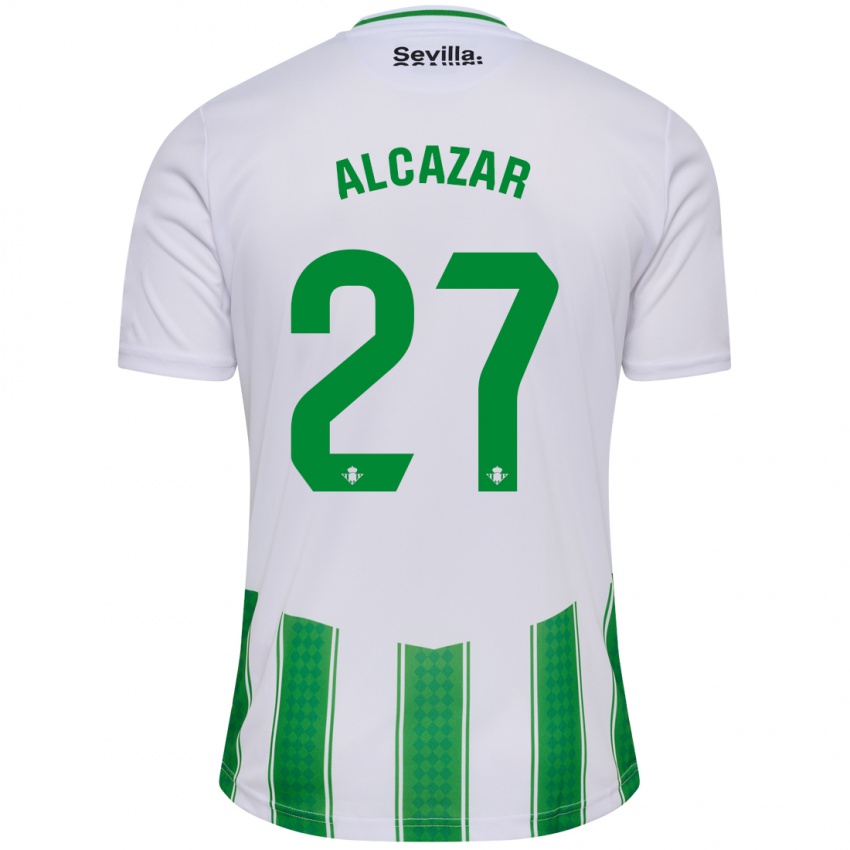 Homem Camisola Lucas Alcázar #27 Branco Principal 2023/24 Camisa Brasil