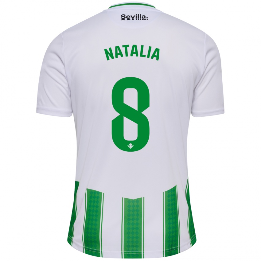 Homem Camisola Natalia Montilla Martinez #8 Branco Principal 2023/24 Camisa Brasil