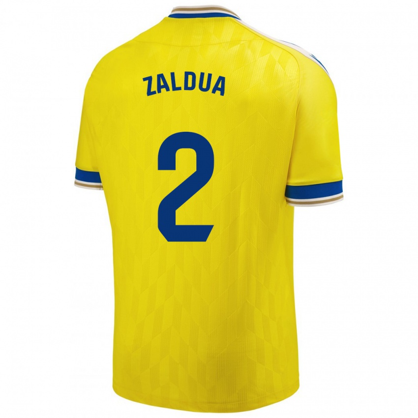 Homem Camisola Joseba Zaldua #2 Amarelo Principal 2023/24 Camisa Brasil