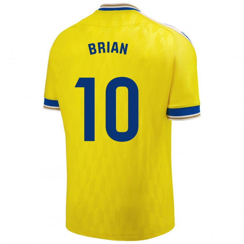 Homem Camisola Brian Ocampo #10 Amarelo Principal 2023/24 Camisa Brasil