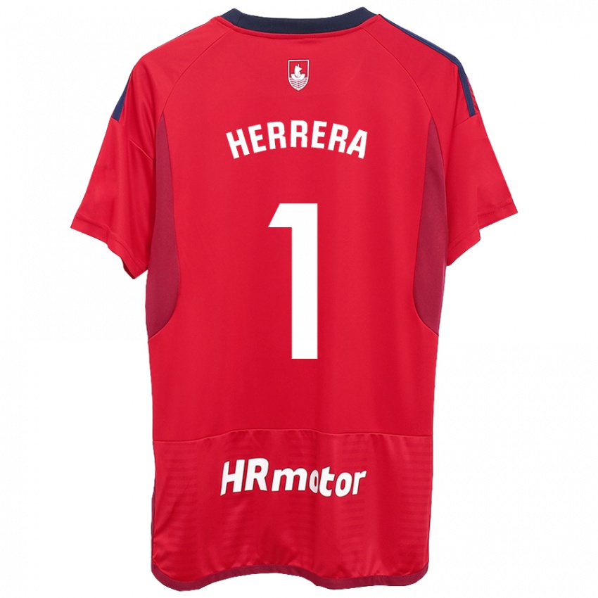 Homem Camisola Sergio Herrera #1 Vermelho Principal 2023/24 Camisa Brasil