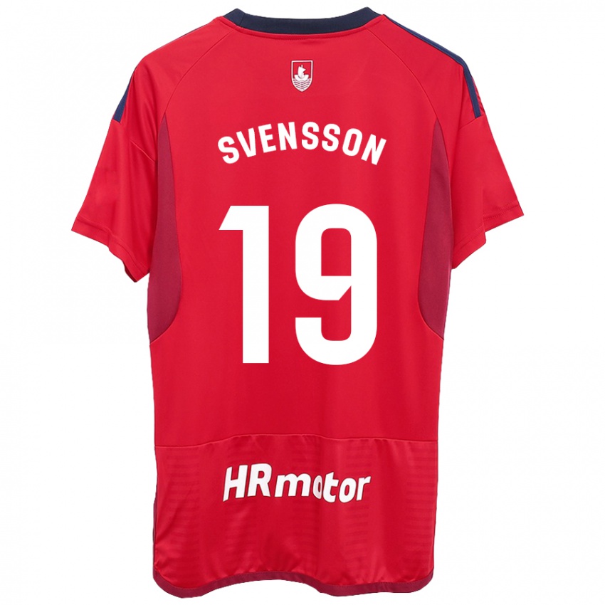 Homem Camisola Max Svensson #19 Vermelho Principal 2023/24 Camisa Brasil