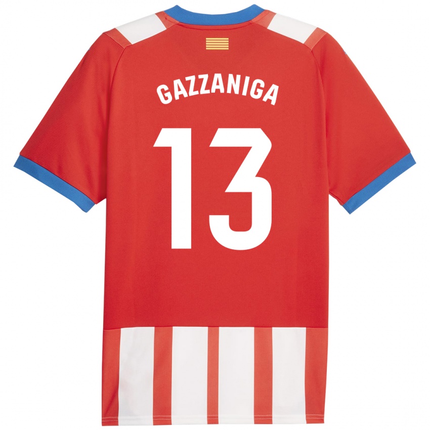 Homem Camisola Paulo Gazzaniga #13 Vermelho Branco Principal 2023/24 Camisa Brasil