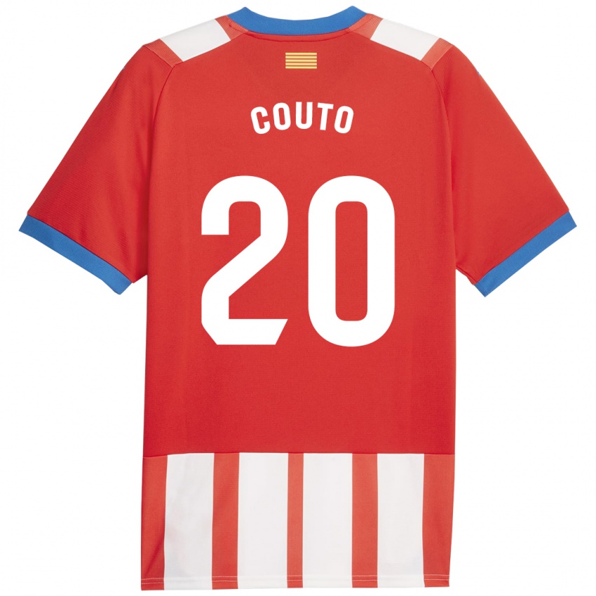 Homem Camisola Yan Couto #20 Vermelho Branco Principal 2023/24 Camisa Brasil