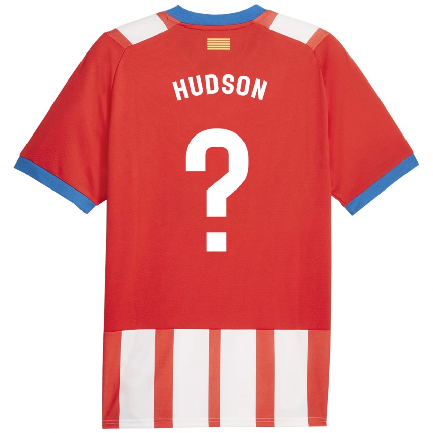 Homem Camisola Hudson #0 Vermelho Branco Principal 2023/24 Camisa Brasil