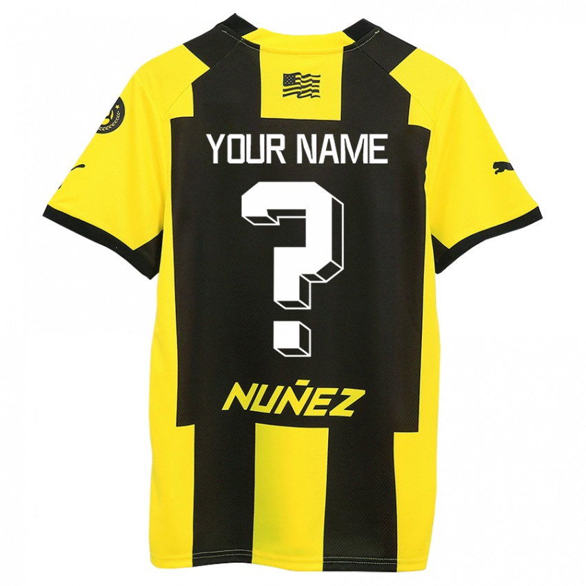 Homem Camisola Seu Nome #0 Amarelo Preto Principal 2023/24 Camisa Brasil