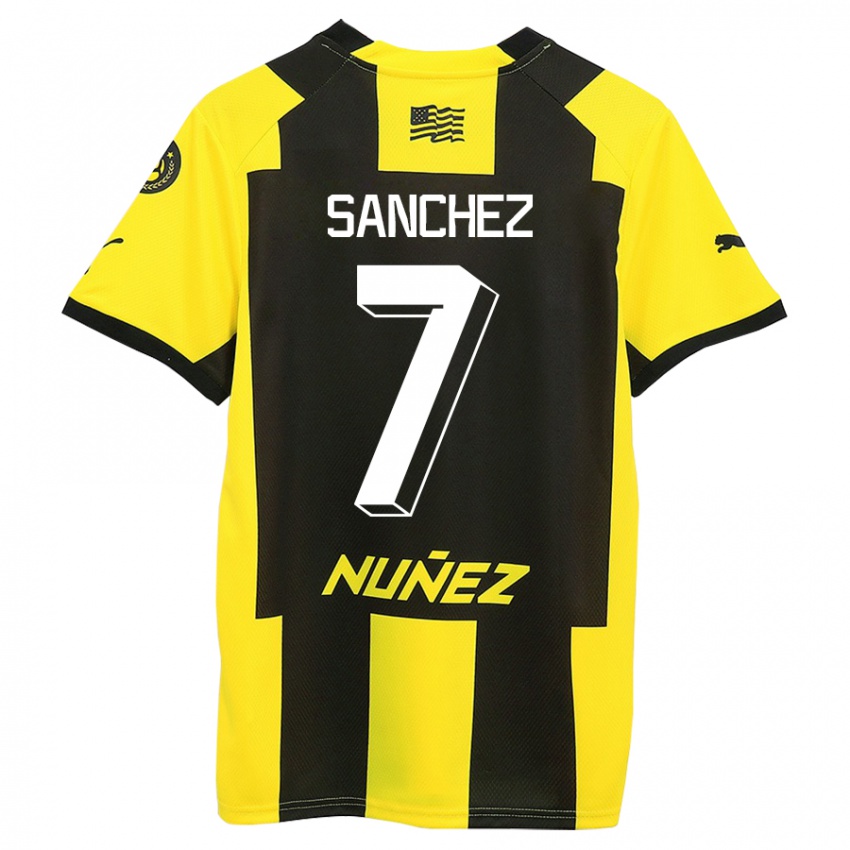 Homem Camisola Carlos Sánchez #7 Amarelo Preto Principal 2023/24 Camisa Brasil