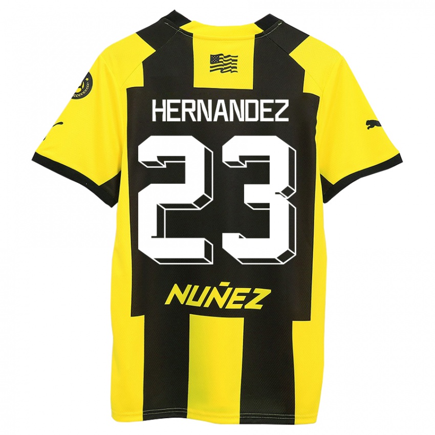 Homem Camisola Abel Hernandez #23 Amarelo Preto Principal 2023/24 Camisa Brasil