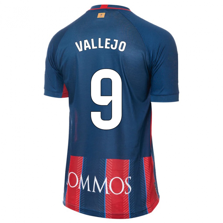 Homem Camisola Hugo Vallejo #9 Marinha Principal 2023/24 Camisa Brasil