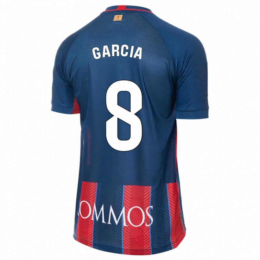 Homem Camisola David García #8 Marinha Principal 2023/24 Camisa Brasil