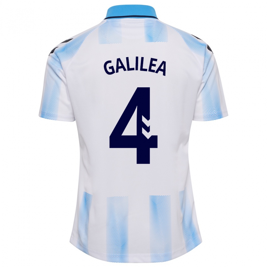 Homem Camisola Einar Galilea #4 Branco Azul Principal 2023/24 Camisa Brasil