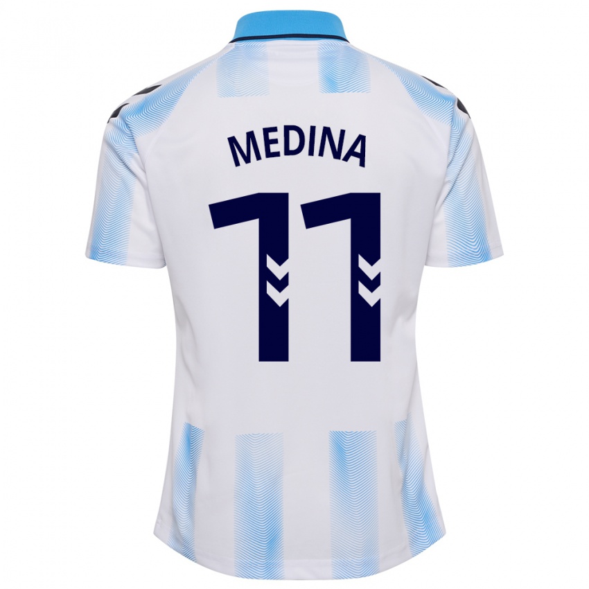 Homem Camisola Kevin Medina #11 Branco Azul Principal 2023/24 Camisa Brasil