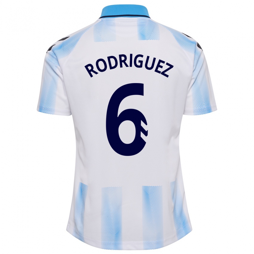 Homem Camisola Rafa Rodríguez #6 Branco Azul Principal 2023/24 Camisa Brasil