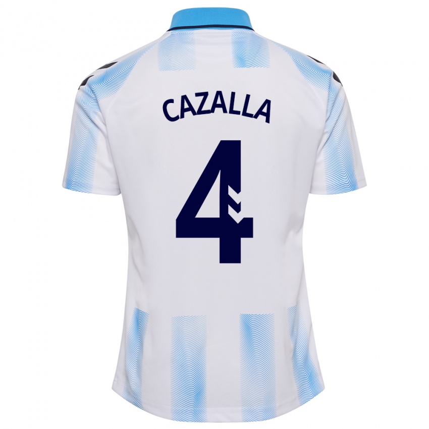 Homem Camisola Marta Cazalla #4 Branco Azul Principal 2023/24 Camisa Brasil