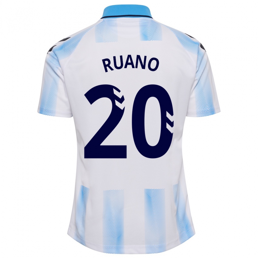 Homem Camisola Celia Ruano #20 Branco Azul Principal 2023/24 Camisa Brasil