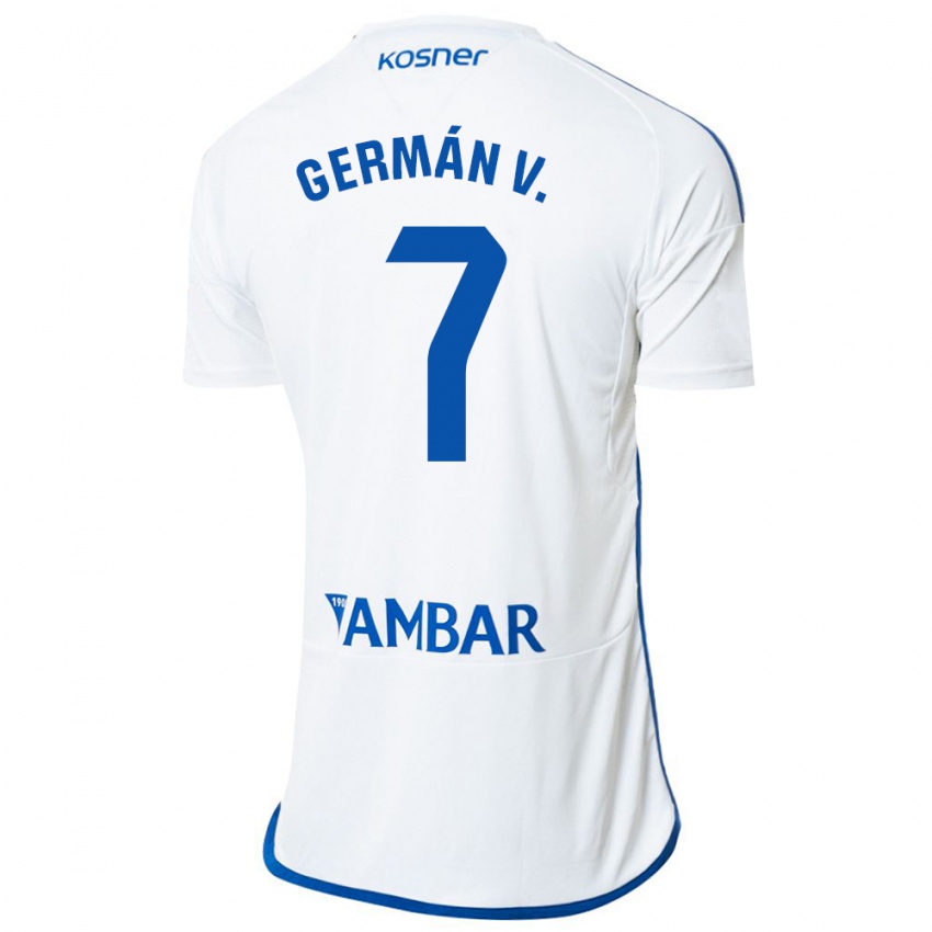 Homem Camisola German Valera #7 Branco Principal 2023/24 Camisa Brasil
