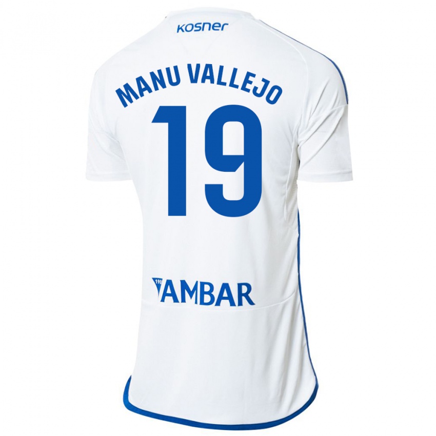 Homem Camisola Manu Vallejo #19 Branco Principal 2023/24 Camisa Brasil