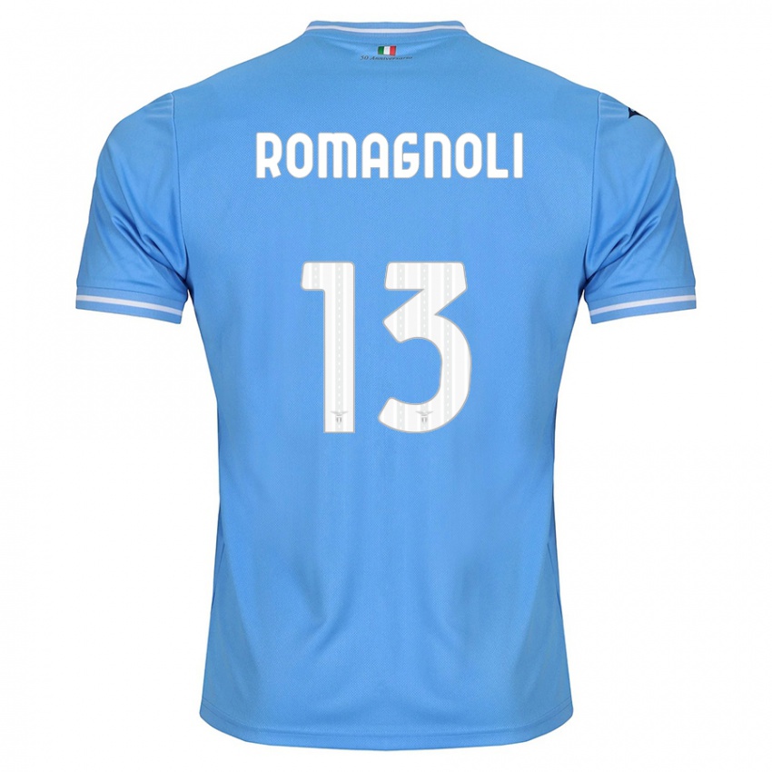 Homem Camisola Alessio Romagnoli #13 Azul Principal 2023/24 Camisa Brasil