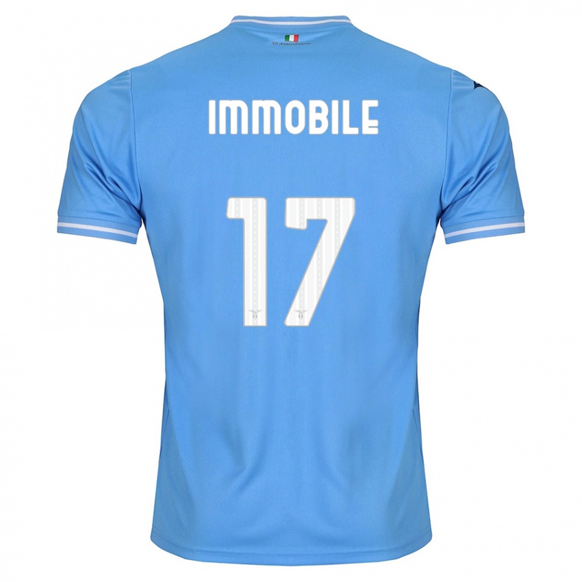 Homem Camisola Ciro Immobile #17 Azul Principal 2023/24 Camisa Brasil