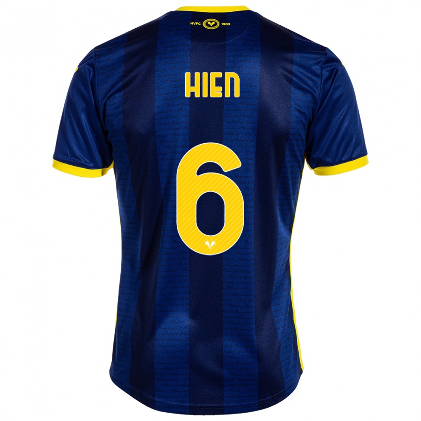 Homem Camisola Isak Hien #6 Marinha Principal 2023/24 Camisa Brasil