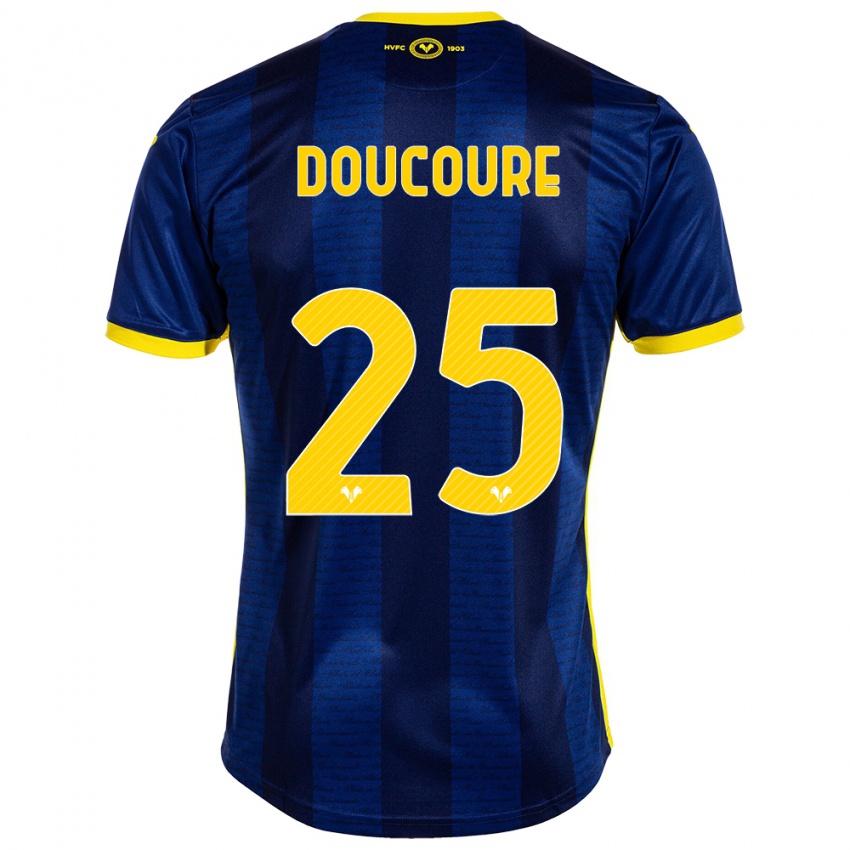 Homem Camisola Mamedi Doucouré #25 Marinha Principal 2023/24 Camisa Brasil