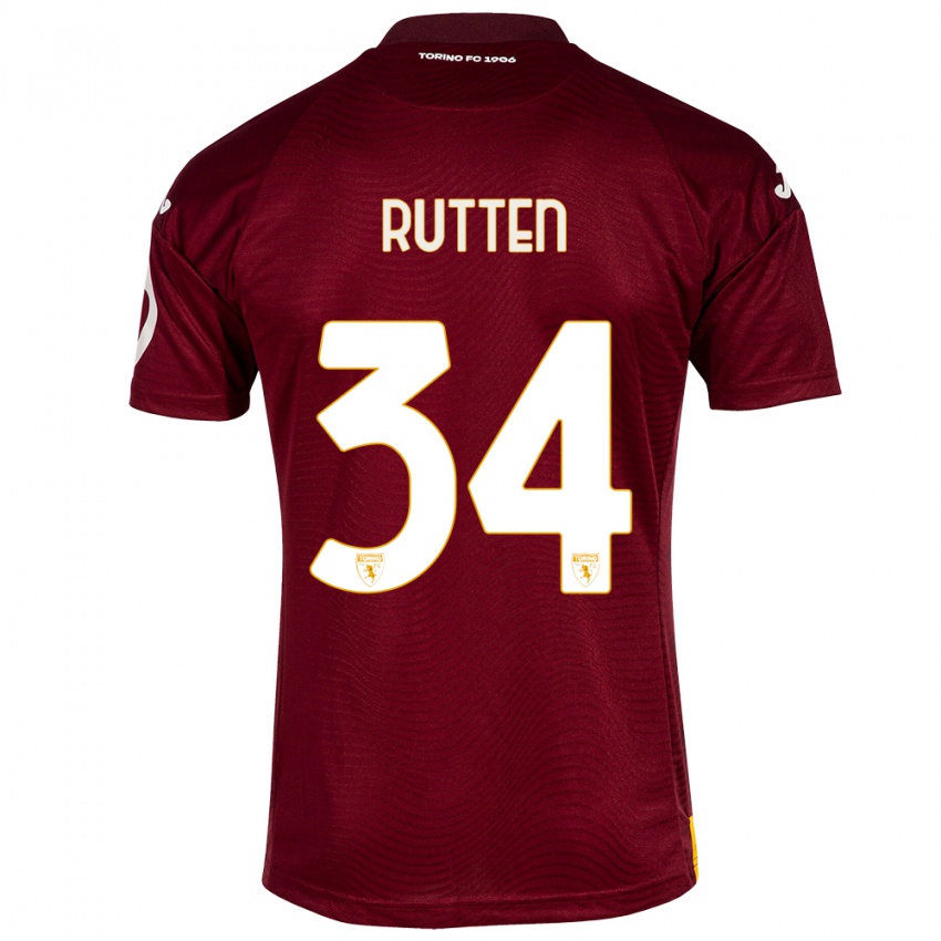 Homem Camisola Jill Rutten #34 Vermelho Escuro Principal 2023/24 Camisa Brasil